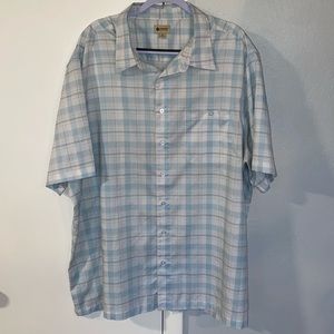 Haggar Men’s Big & Tall Size 3XL Tall Short Sleeve Button Down Shirt